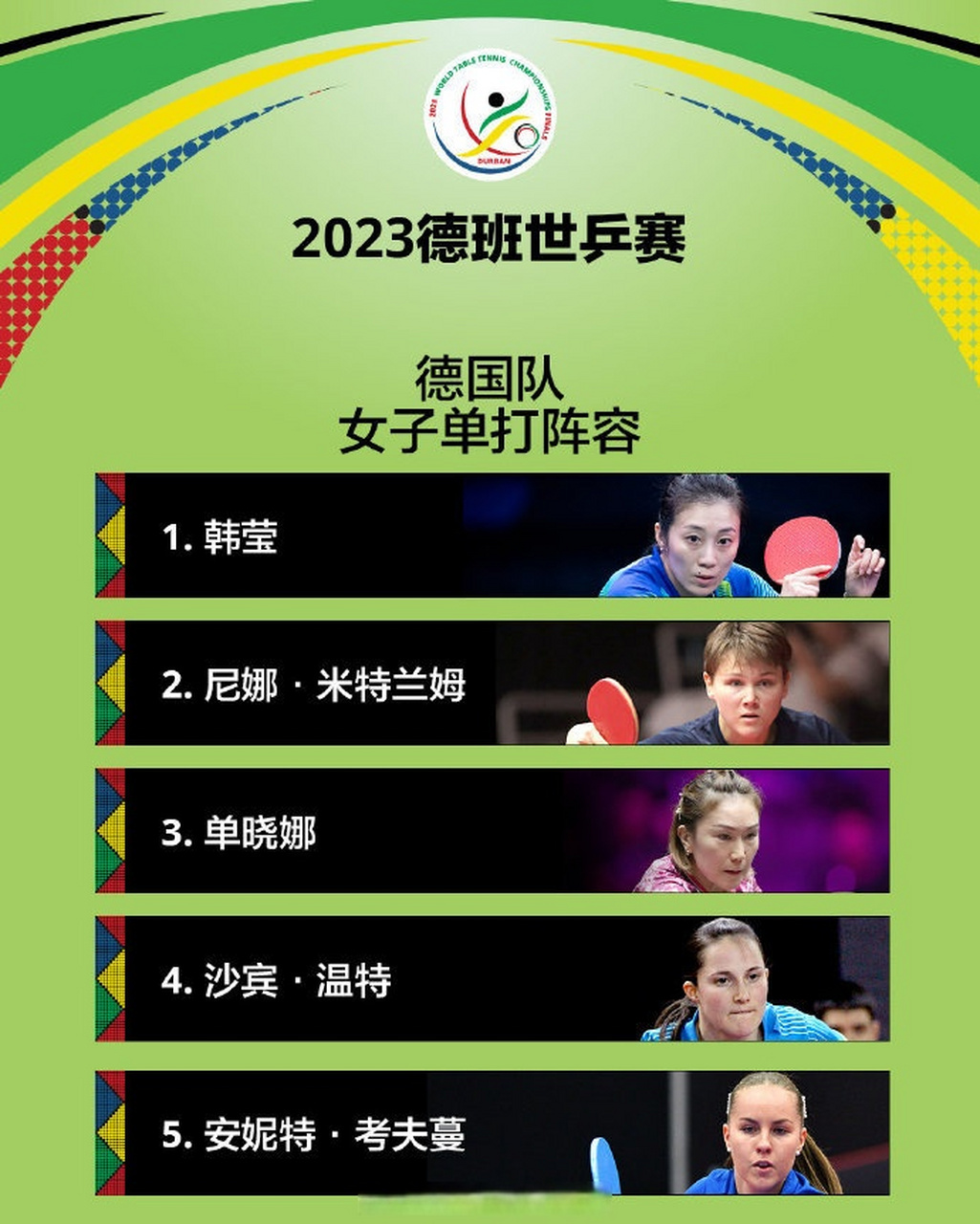 英国乒乓球队强势德国乒乓球队，奥恰洛夫统治全场